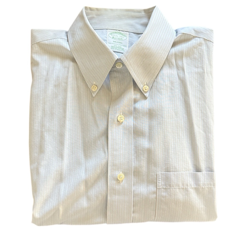 $140~BROOKS BROTHERS~Milano Original Polo Dress Shirt~15 1/2 - 34